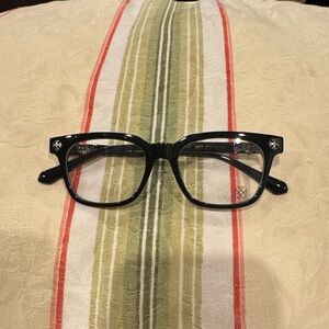Chrome Hearts Black Glasses with Silver Accents